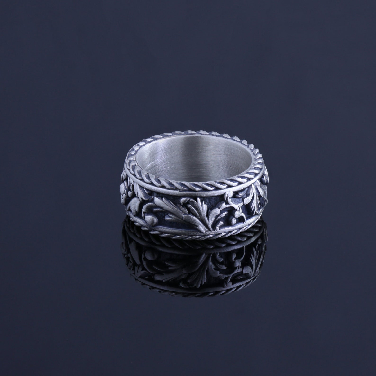 Victorian Leaf Ring, Baroque Scroll Engagement Ring, Minimalist Ring ...