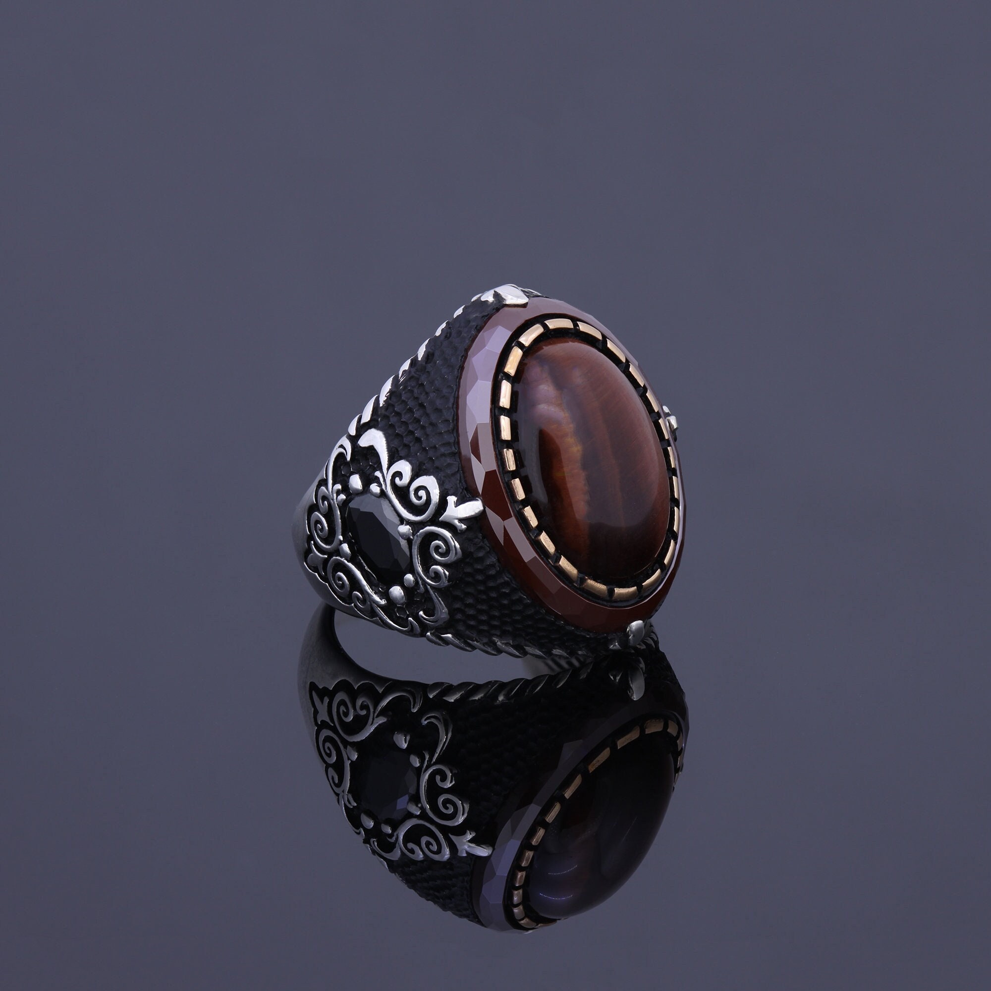 View Silver TIGER EYE Rings by Gentique925 on Etsy