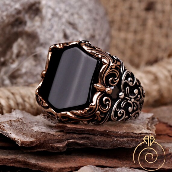 statement mens onyx rings