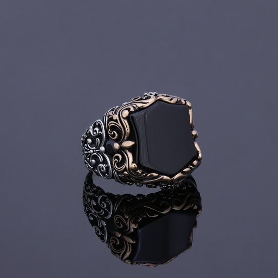 Statement mens cheap onyx rings
