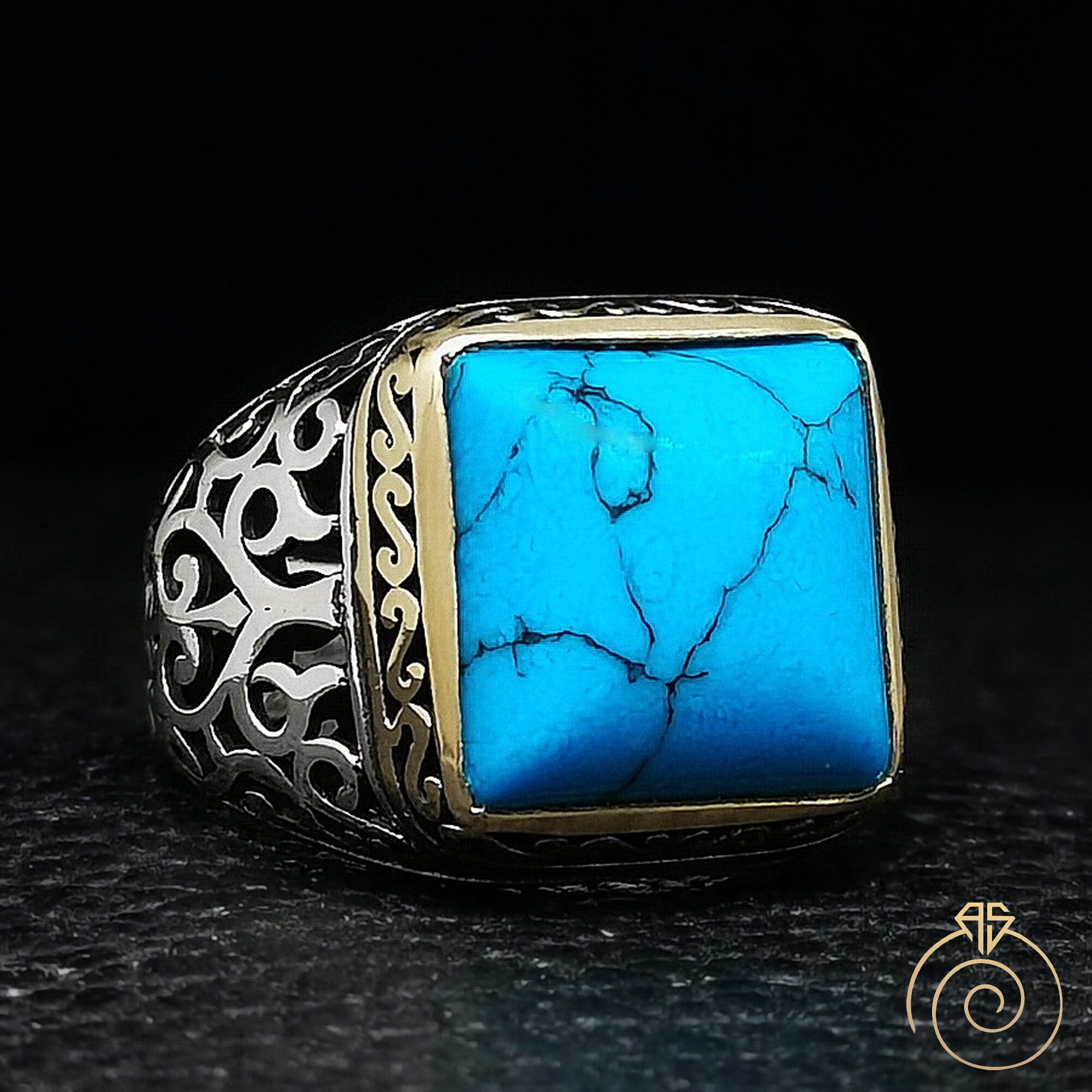 Bague homme turquoise navajo hotsell