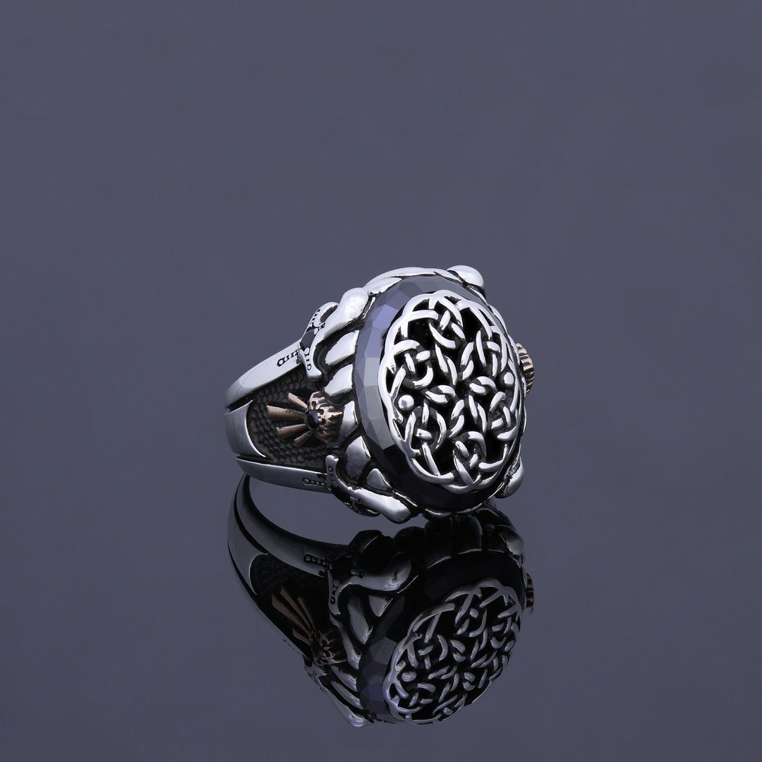 Unique Mens Rings Celtic Knot Ring Gladiator Sword Ring Men - Etsy