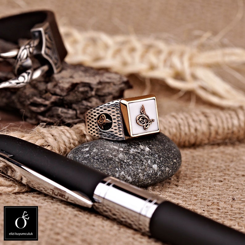 Men's Opal Sterling Silver Magic Statement Ring, White Gemstone Goth ...