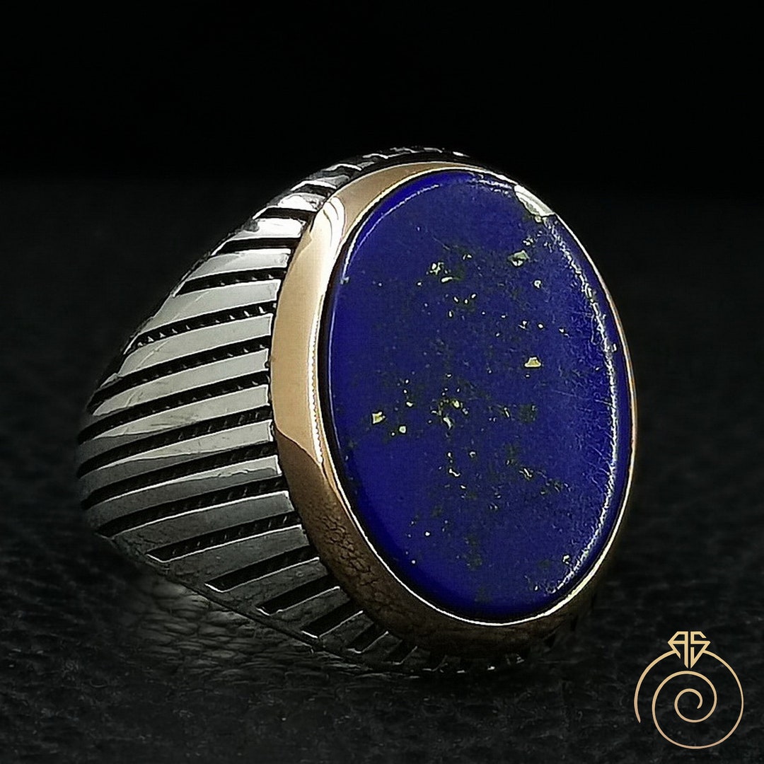 Charm / Pendentif Vintage Années 60 En Or Massif 18K Avec Lapis-Lazuli - Made In Italy - Occasion TBE