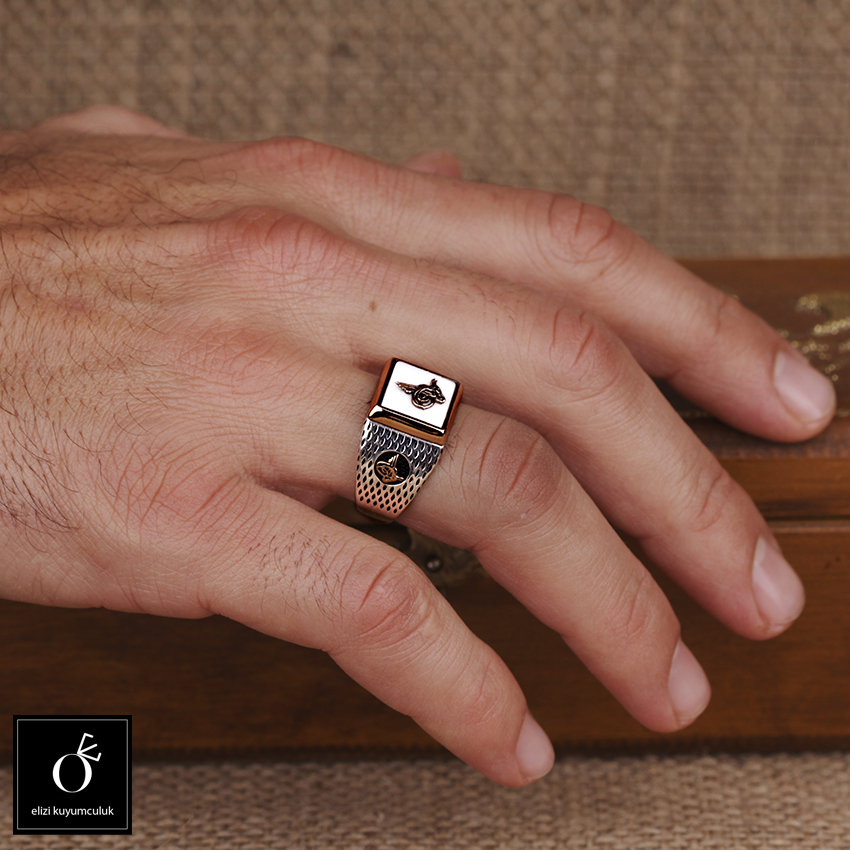 Men's Opal Sterling Silver Magic Statement Ring, White Gemstone Goth ...