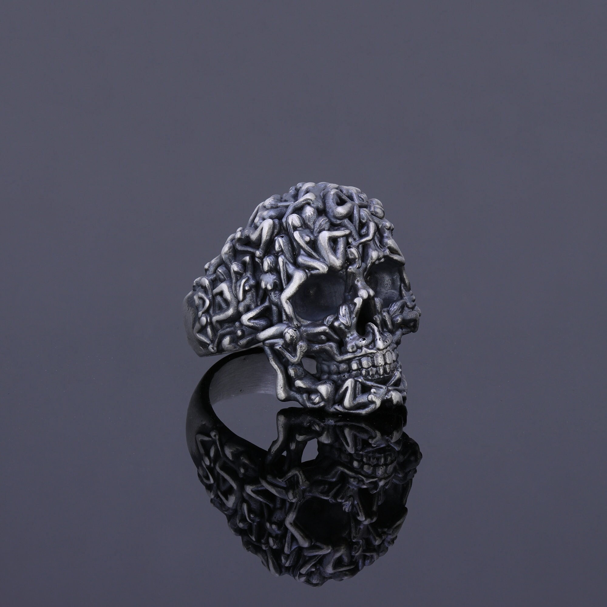 Demon Monkey Skull Ring, Sterling Silver, Brutal & Horror Jewelry, Cool Ring  for Men, Skull Jewelry - Etsy