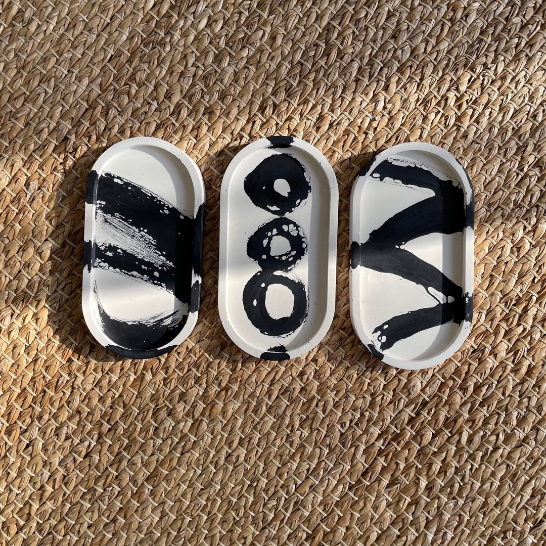 Abstract Art Inspired Tray Ecofriendly Ceramic Inspired Etsy