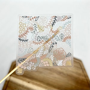 Clear New Mexico Floral Sticker. Weatherproof State Sticker. Vinyl Matte Sticker.