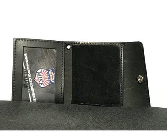 Thin Blue line Snap Wallet Fits NYPD Detective Shield  Cut-Out ID Holder