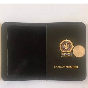 New York City Detektiv Familienmitglied Blue Line Mini-Pin und ID Brieftasche