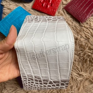 Cartera plegable hecha a mano de piel auténtica de doble piel para hombre y mujer, diseño de textura Vintage, para tarjetas de crédito