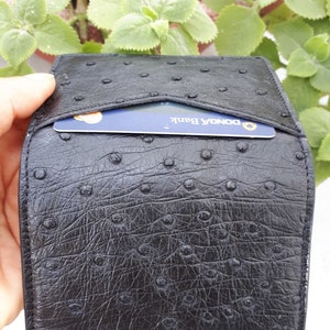 Handgefertigter Black Belly Leder Kreditkartenetui DOUBLE SEIDE (beliebige Farben)