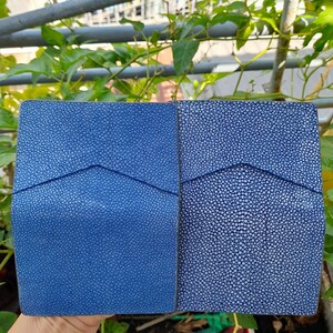 Fait à la main Véritable Blue Sky Men’s Bifold Credit Card Holder DOUBLE SIDE Véritable (toutes les couleurs)