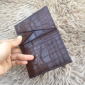 Handgefertigtes braunes Leder Kreditkartenetui DOUBLE SIDE (alle Farben)