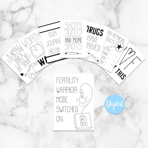 Cartes d’étape de FIV | Substitut | maternité de substitution | Donatrice d'ovules | Donneur de sperme | Infertilité | Cadeau pour ami | Téléchargeable