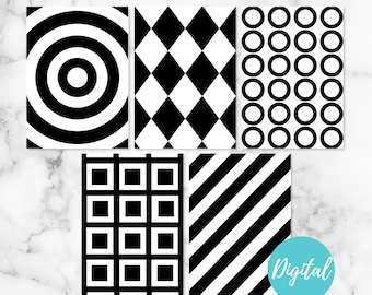 Tarjetas de estimulación visual de alto contraste para bebés de