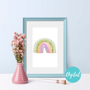 Positive Rainbow print | IVF | Miracle Baby | Baby Shower | New Baby | Printable | Download | All you need is love and a little bit of hope