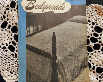 Vintage 1947 Bedspreads Pattern Book No 232 Clark's J & P Coats-PDF Download - No Shipping - Please see description for downloading pattern.