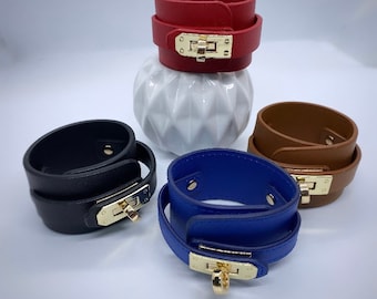 leather cuff bracelet 4 colors