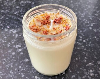 Vela personalizada, 9 oz, aceites esenciales + soja + cera de abejas cosechada de forma sostenible