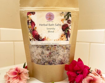 Serenity Sales de baño a base de hierbas, té de baño, baño ritual