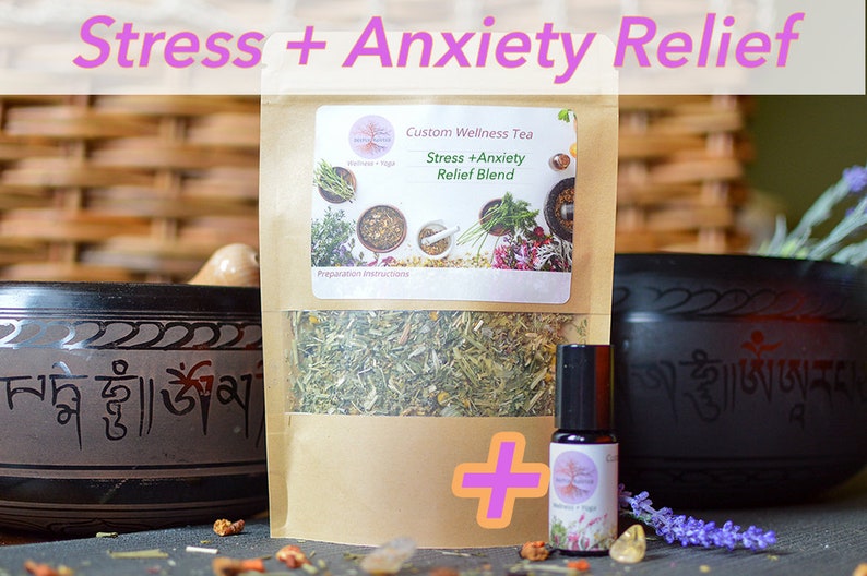 Stress  Anxiety Relief Combo w/ Organic Herbal Tea  image 1