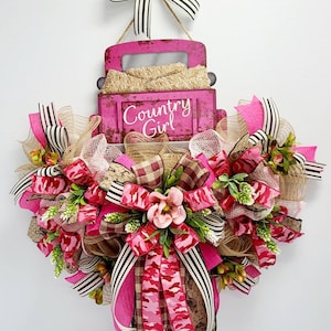 Country Girl rail, country Girl door hanger, farm truck rail, Farmhouse decor, home decor, AC Inspired Wreaths image 1
