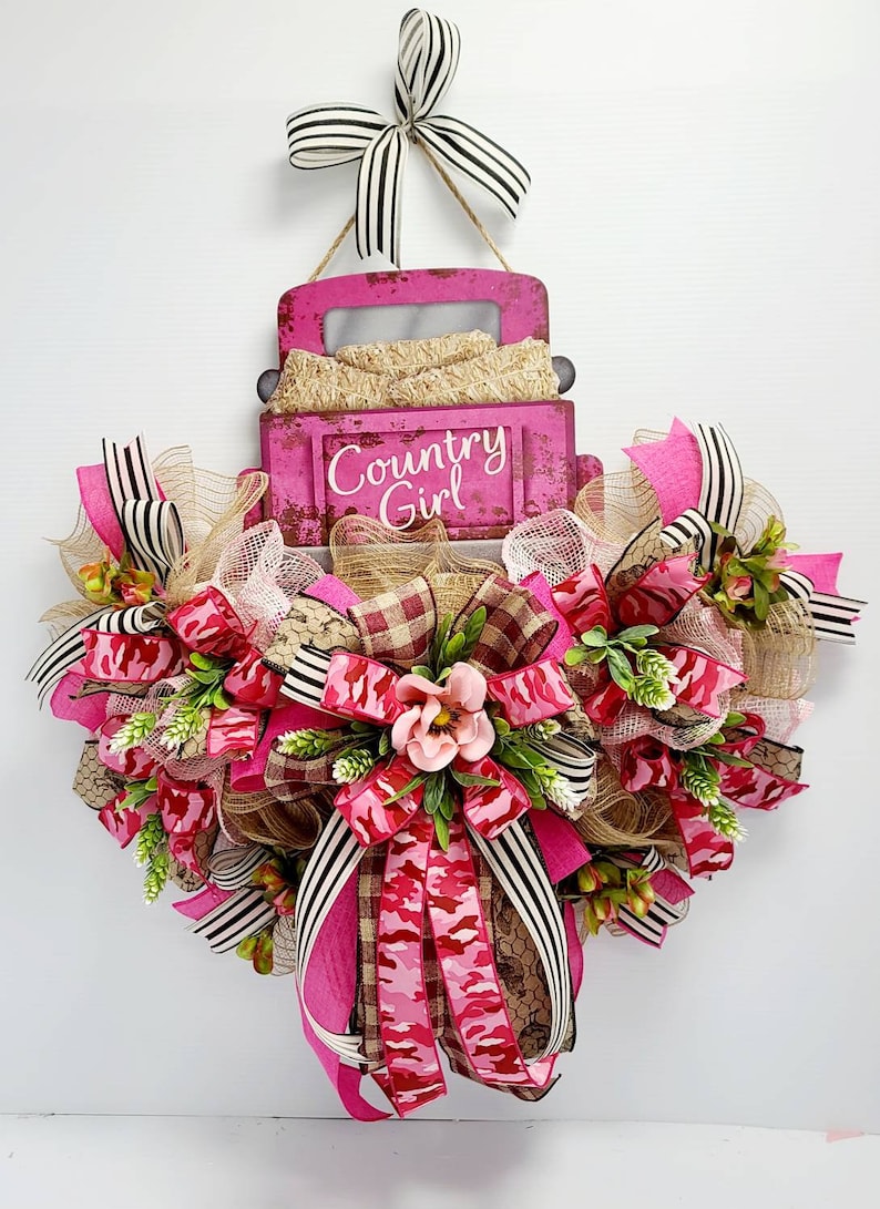 Country Girl rail, country Girl door hanger, farm truck rail, Farmhouse decor, home decor, AC Inspired Wreaths image 1