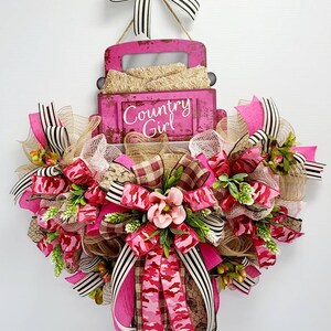 Country Girl rail, country Girl door hanger, farm truck rail, Farmhouse decor, home decor, AC Inspired Wreaths image 9
