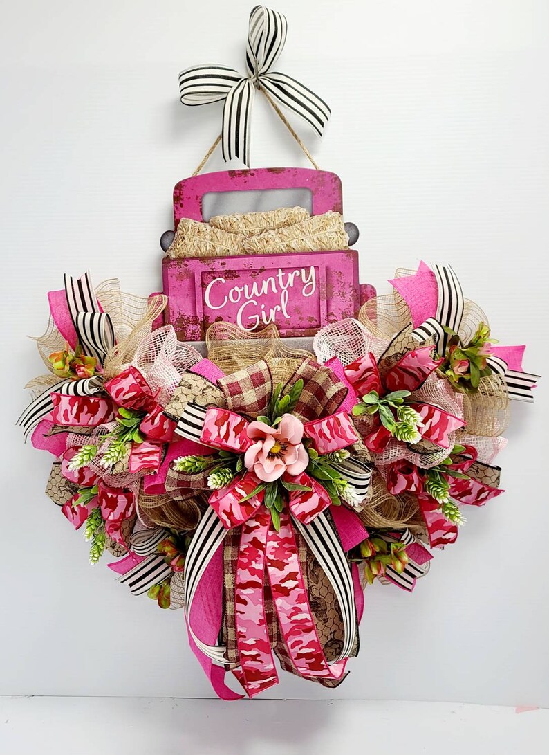 Country Girl rail, country Girl door hanger, farm truck rail, Farmhouse decor, home decor, AC Inspired Wreaths image 9