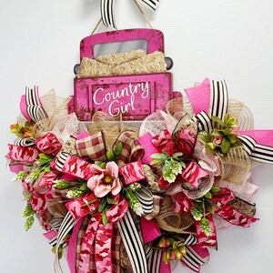 Country Girl rail, country Girl door hanger, farm truck rail, Farmhouse decor, home decor, AC Inspired Wreaths image 3