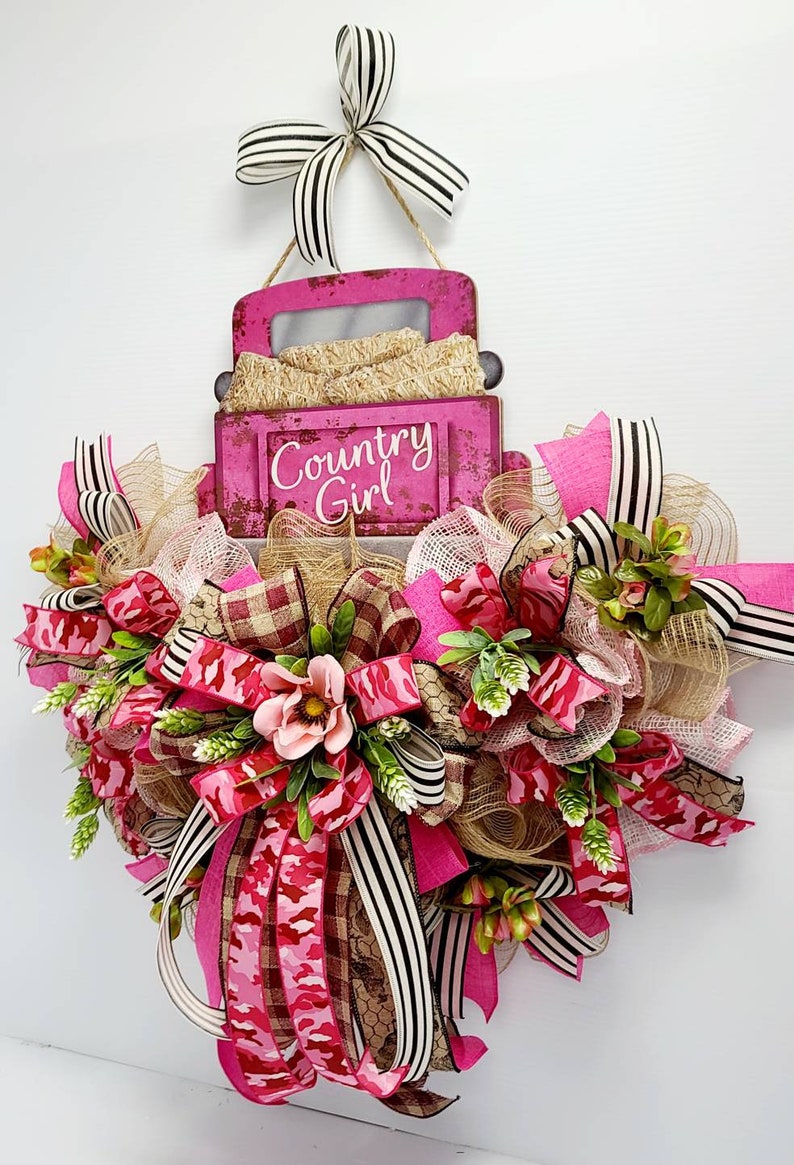 Country Girl rail, country Girl door hanger, farm truck rail, Farmhouse decor, home decor, AC Inspired Wreaths image 3