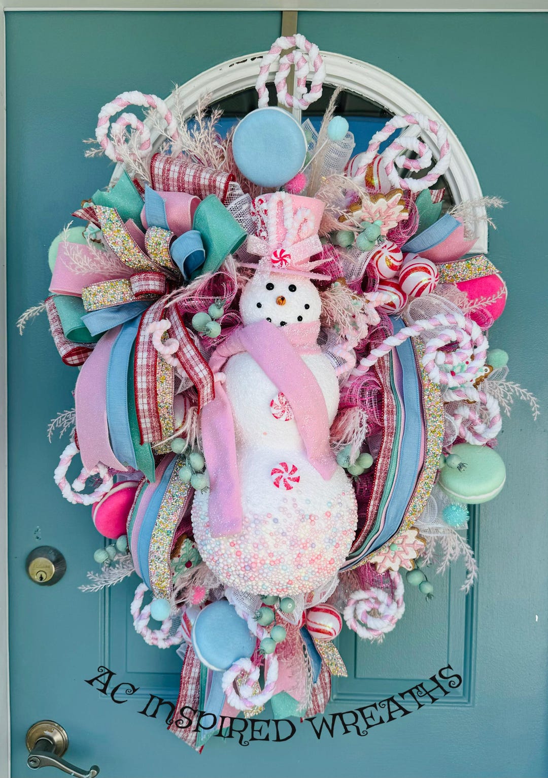Christmas Candyland Door Swag, Winter Wreath, Holiday Décor, Home Décor ...