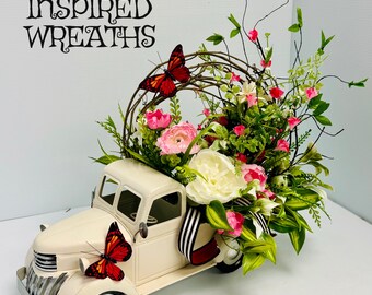 truck decor, office decor, rustic centerpiece, everyday, AC Inspired Wreaths, home decor, farmhouse, Mother’s Day, gift idea