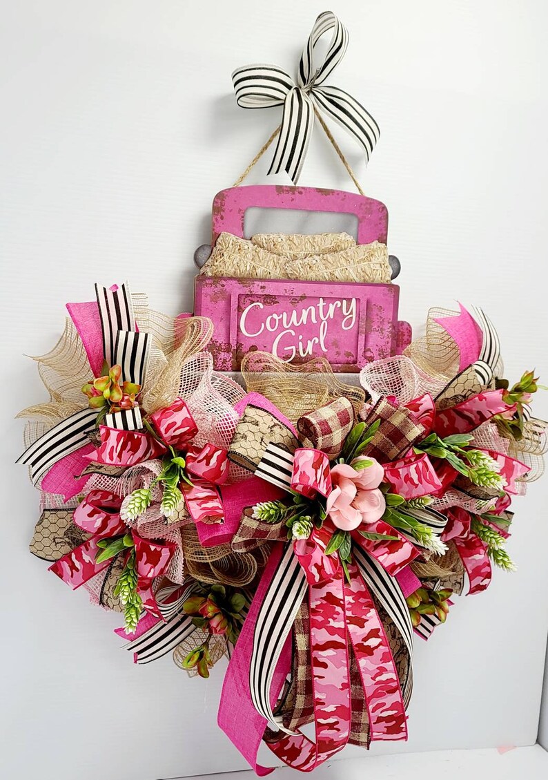 Country Girl rail, country Girl door hanger, farm truck rail, Farmhouse decor, home decor, AC Inspired Wreaths image 7