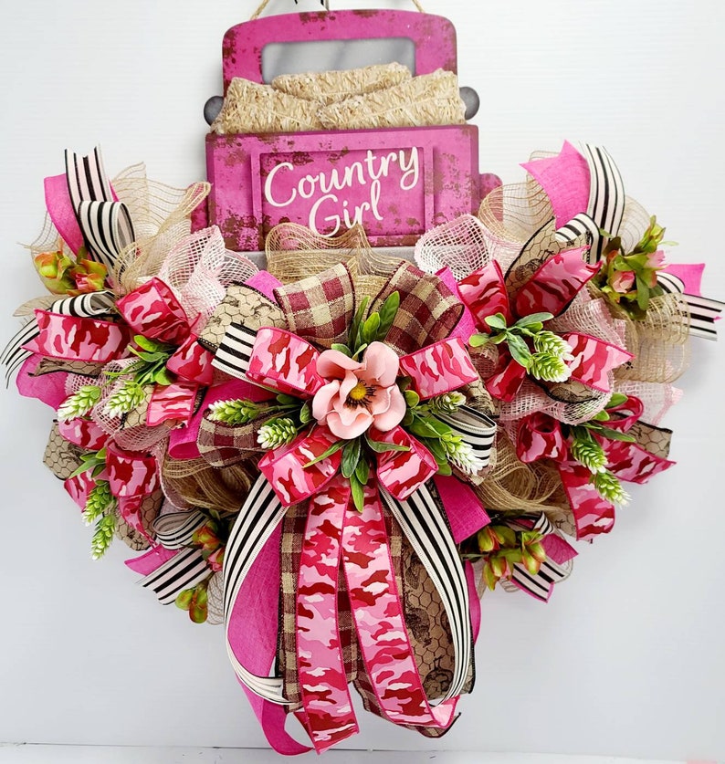 Country Girl rail, country Girl door hanger, farm truck rail, Farmhouse decor, home decor, AC Inspired Wreaths image 4