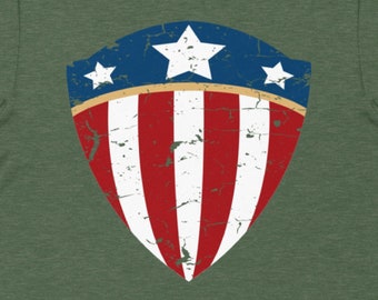 Graphic tee | 'Star Spangled Shield' (Custom Design): Inspired by Captain America