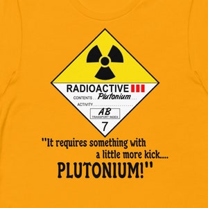 Graphic tee | &#39;Plutonium!&#39; (Custom Design): Inspired by Back to the Future