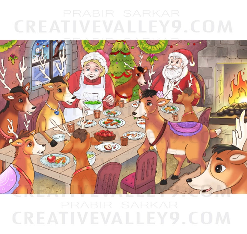 Buy Custom Christmas Children Book Illustration,full Package Custom