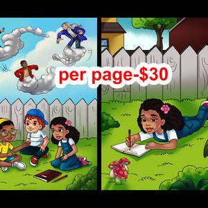 Illustration de livre pour enfants afro-américains