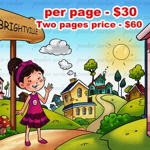 Individuelle Kinder-Buch Illustration im Cartoon Stil