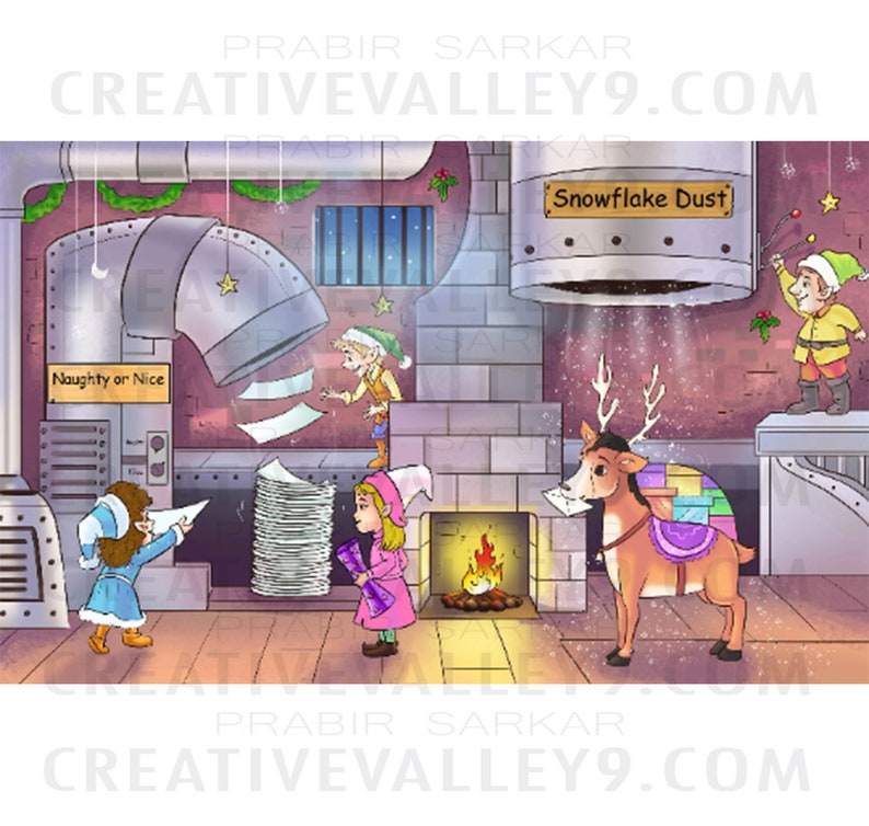 Buy Custom Christmas Children Book Illustration,full Package Custom