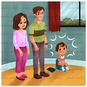 illustration de livre pour enfants de style fantaisiste personnalisé