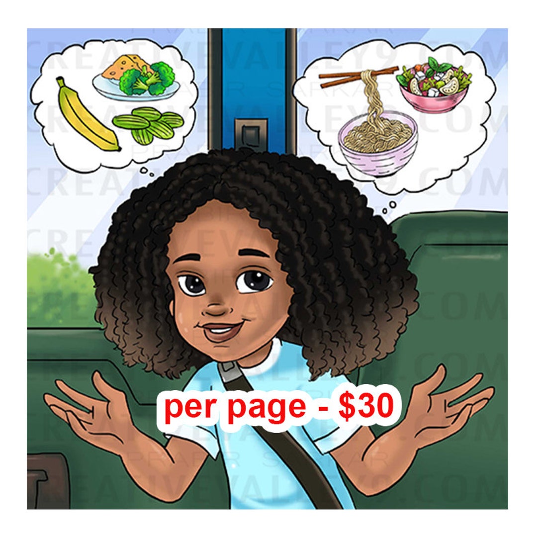 African American Kids Picture Book Illustration - Etsy