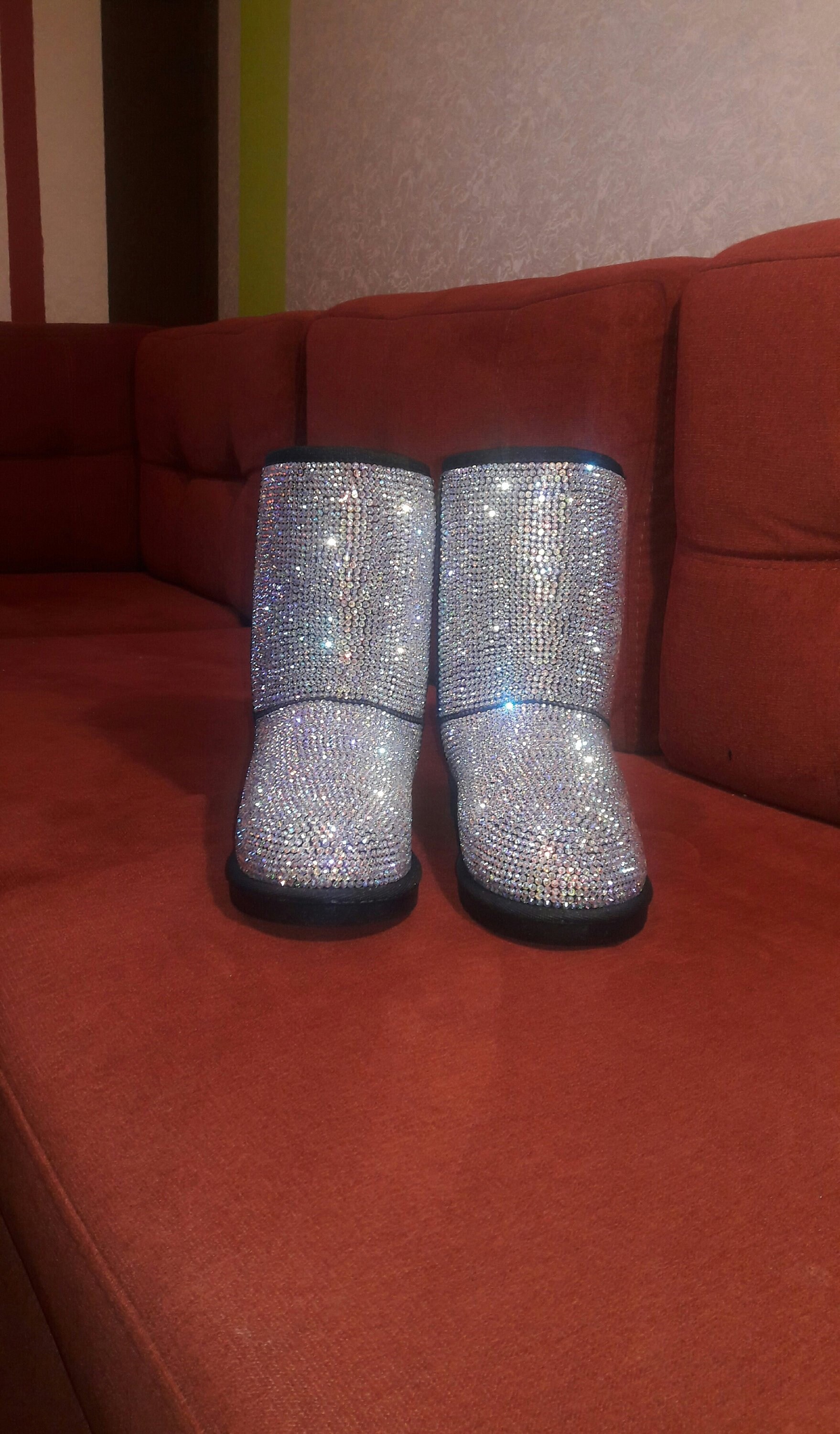 rhinestone winter boots