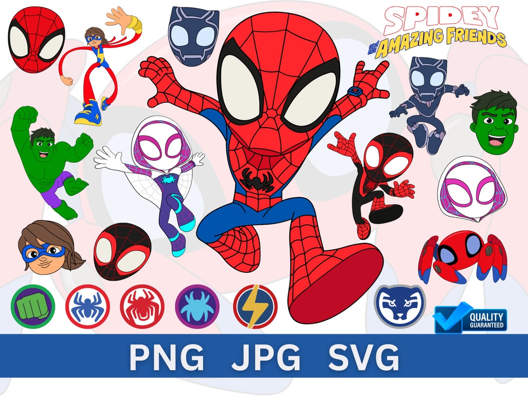Clipart Spidey and Friends Spidey Digital Download SVG - Etsy