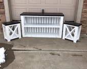 Distressed TV Stand and End Tables