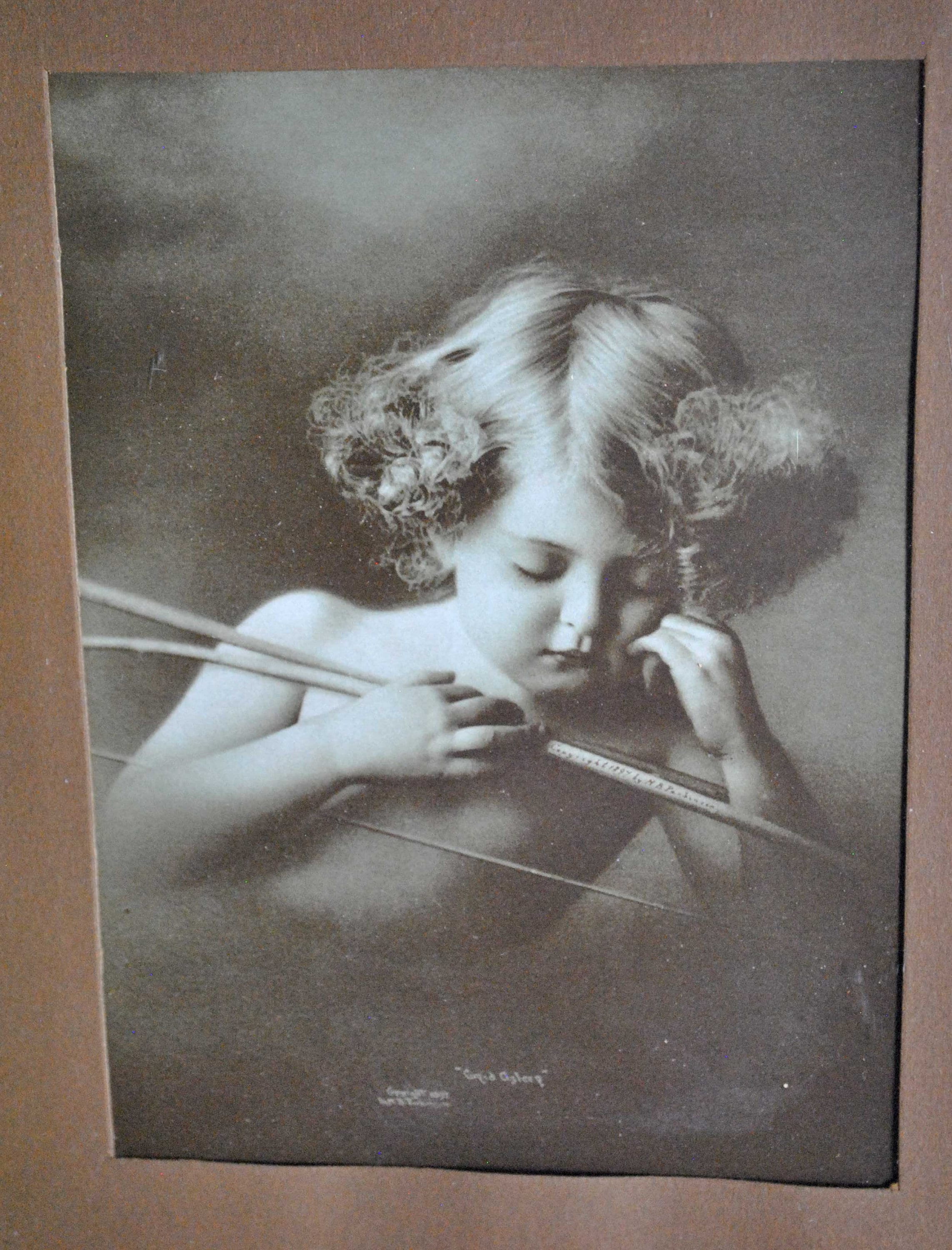 Antique Victorian Large Cupid Print Sleeping & Cupid Awake - Copyright ...
