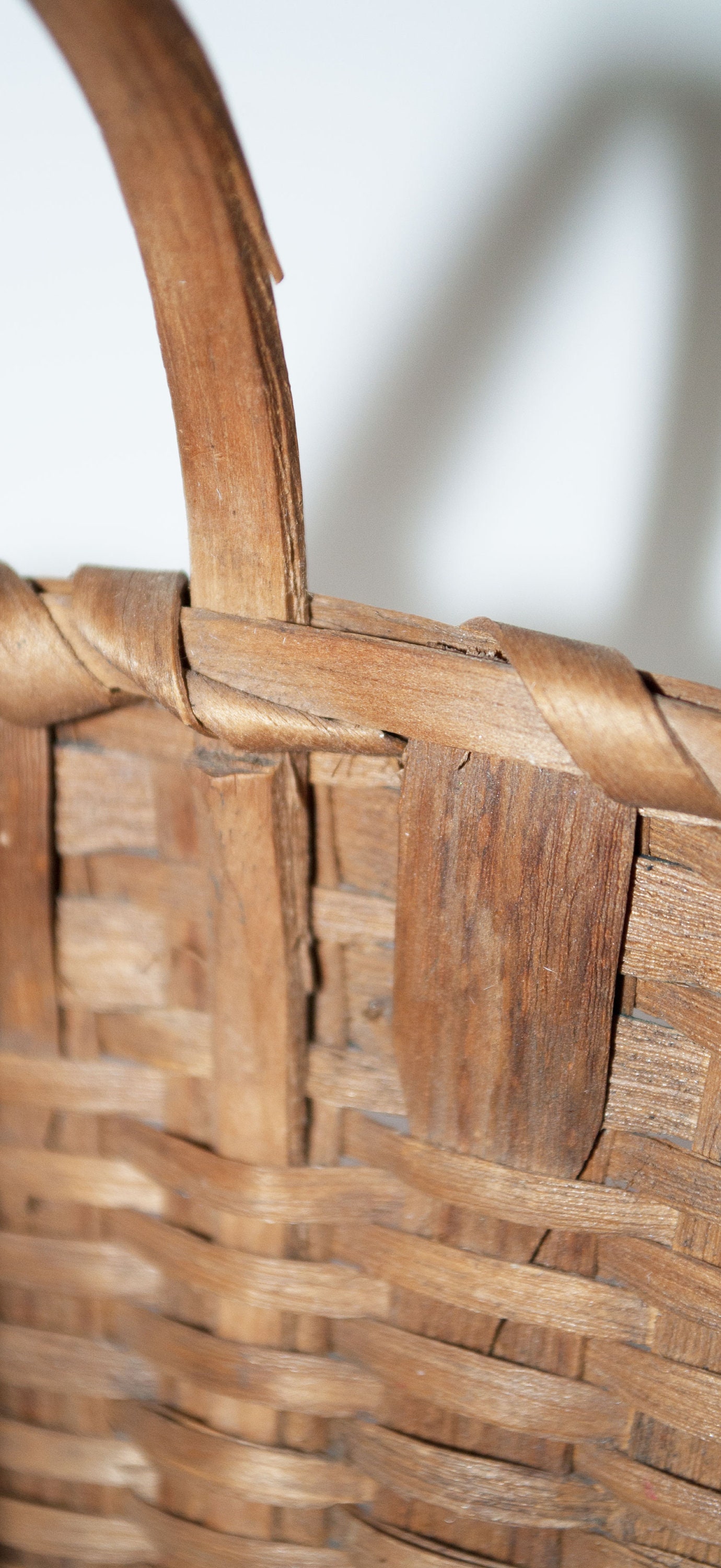 Antique Miniature Bentwood Handle Woven Splint Basket - Etsy