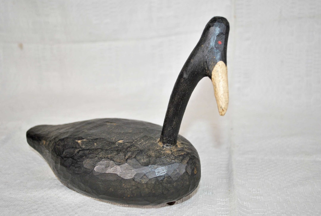 Antique Decoy Root Head Coot , Folk Art Woodcarving Etsy